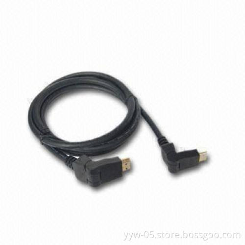 HDMI Cable with Rotatable Connectors and 24K Gold-plated Plugs